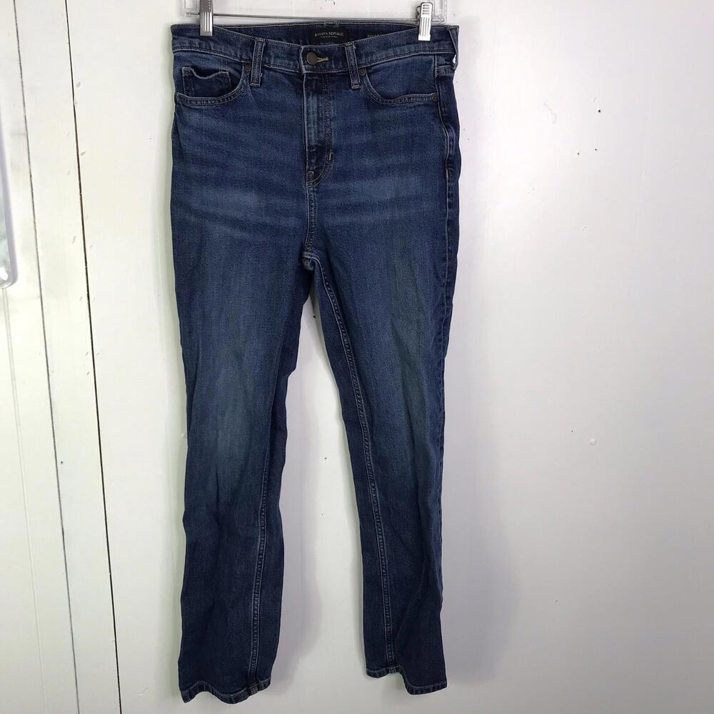 Banana Republic Jeans Womens 30 Long High Rise Straight Modest Business Casual